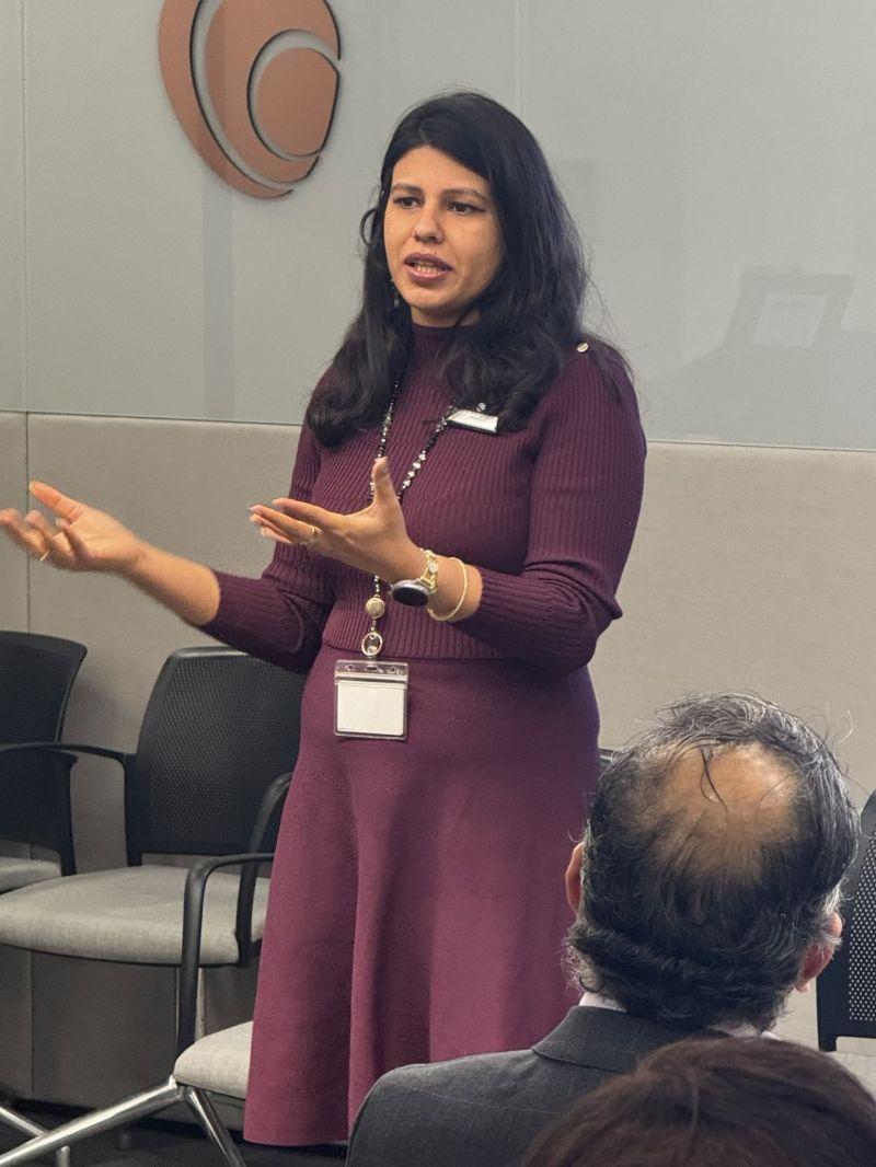 Kanika Mishra, Partner and Head of R&D Tax at MHA, speaking at FINTECH Circle Autumn Drinks 2026
